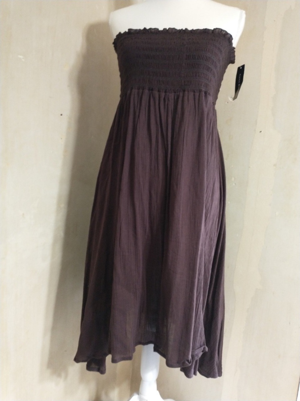 Anna Bugatti brown strapless dress